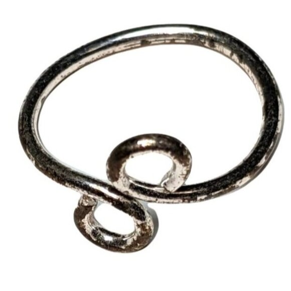 Adjustable Silver Infinity Knot Open Ring Size 5.5 A125 - Picture 1 of 6